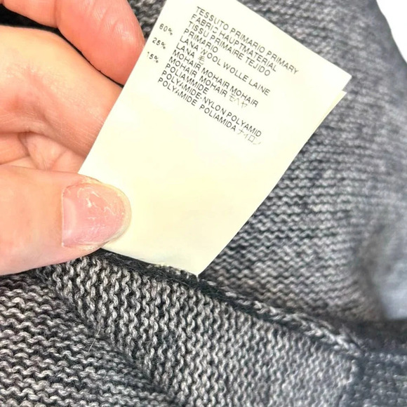 Maison Martin Margiela Charcoal Gray Drape‎ Front Wool Sweater Dress Size Medium - Picture 11 of 11